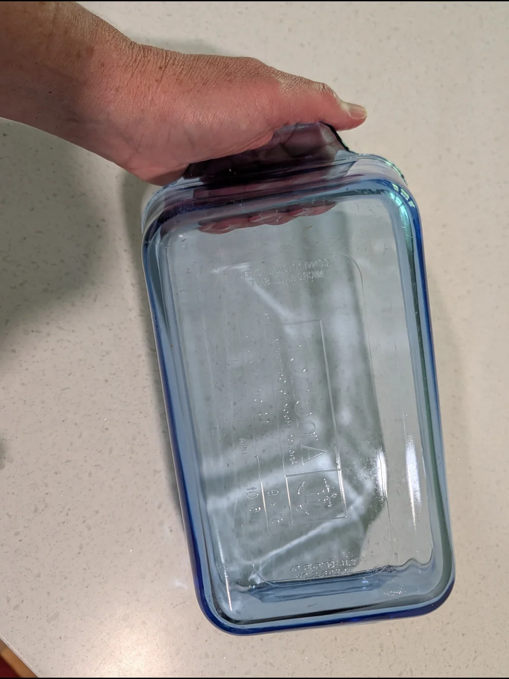 Vintage Anchor Hocking Blue Glass Loaf Pan - Durable Oven-Safe Bakeware